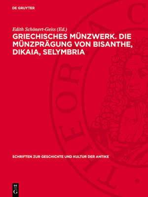 cover image of Griechisches Münzwerk. Die Münzprägung von Bisanthe, Dikaia, Selymbria